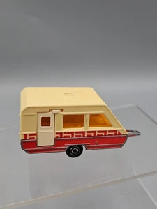 Remolque cámper caravana Majorette vintage diecast No. 325 Francia SUELTA - Imagen 1 de 8