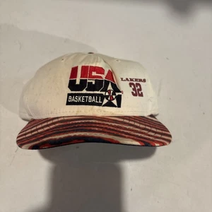 Vintage USA Basketball Snapback Mütze Lakers 32 Magic Johnson 1992 Dream Team Cap - Bild 1 von 4