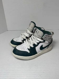 Nike Air Jordan 1 Mid ‘Oxidized Green’ FQ8087-103 Sneakers Toddler Size 12C - Picture 1 of 11
