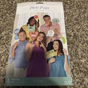 Baby Shower Boy Or Girl Photo Props Cute Funny 13 Piece - Picture 1 of 2