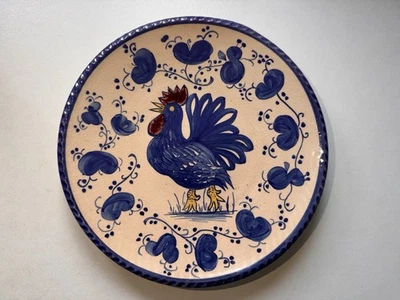 Vintage PAZMANY Spanish Hand Painted Pottery Wall Plate 23cm Rooster Collectible - Image 1 of 4