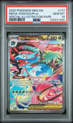 2025 Pokemon Mega Evolution Base #177 SIR Mega Venusaur ex PSA 10 Gem Mint - Image 1 of 2