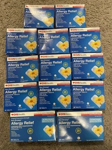 A LOT 13 CVS Health Allergy Relief Non-Drowsy Tablets 10mg Sealed Exp 3/2026+ - Picture 1 of 2