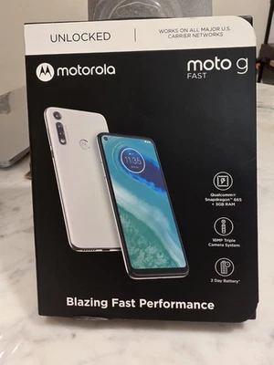 Motorola Moto G Fast (2020) Pearl White, 32GB, Unlocked Smartphone - Image 1 of 4
