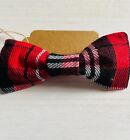 Duggiebows Red And Black Tartan Dog / Pet Bow Tie or Dickie Bow