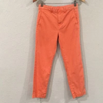 Crewcuts девочек размер 10 оранжевый солнце выцветший Slim Fit Chino брюки отрегулировать 100% хлопок - Изображение 1 из 4