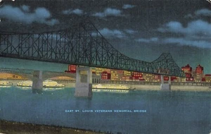 Postcard East St. Louis, Illinois: Veterans Memorial Bridge - Picture 1 of 3