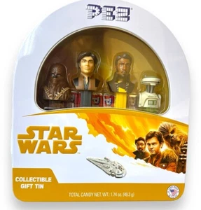 PEZ - Star Wars Han Solo Geschenkdose mit 4 Süßigkeitenspendern + 6 Süßigkeitenrollen NEU - Bild 1 von 6
