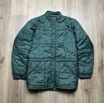 Van Neff Green Full Zip Vintage 70s 80s Puffer Jacket Coat Medium - Image 1 of 4