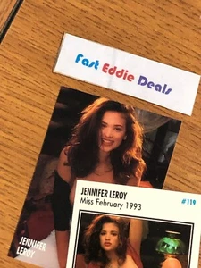 PLAYBOY 1994 JENNIFER LEROY COLLECTOR CARD 119 MISS FEBRUARY 1993 NEAR MINT - Picture 1 of 1