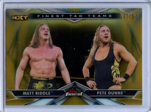 2020 Topps WWE Finest Tag Teams GOLD Parallel Pete Dunne / Matt Riddle #7/50 - Picture 1 of 2
