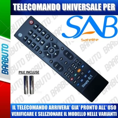TELECOMANDO UNIVERSALE TV SAB CLICCA IL TUO MODELLO LO RICEVERAI GIA PRONTO - Immagine 1 di 2