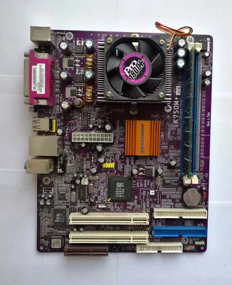 ECS K7SOM+ Pro1800+ Motherboard with AMD Duron 1.2GHz CPU and 1GB RAM - Test OK! - Image 1 of 4
