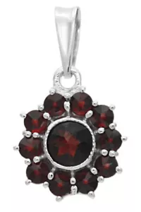 Colgante de granate bohemio original plata 925 símbolo joyería - NUEVO - Imagen 1 de 1