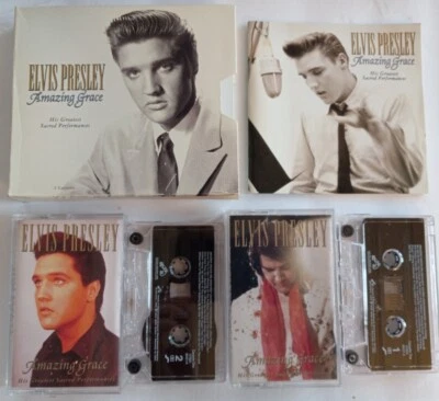 Elvis Presley Amazin Grace Gospel Two Cassette Set w/Booklet - Image 1 of 3