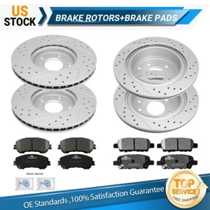 Rotores de freno de disco delanteros y traseros pastillas de freno para Nissan Rogue 2014 2015 2016 2017 - Imagen 1 de 7