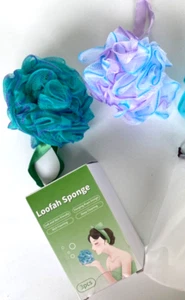 2 x Spugna Doccia Bagno 60G Rete Pouf Doccia Palla Corpo Scrubber Esfoliati - Foto 1 di 7
