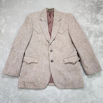 Chaqueta Circle S Para Hombres 40R Beige Blazer Occidental Abrigo Deportivo Rockability Vaquero Foto 1 de 4