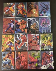 2016 MARVEL MASTERPIECES BATTLE SPECTRA CHASE SET (BS1-BS16) - Foto 1 di 18