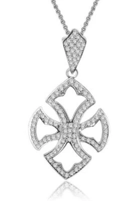 I1 G 1.60 Ct Diamante Natural Moda Colgante Collar Conjunto de Puntas Oro Blanco 14K Foto 1 de 4