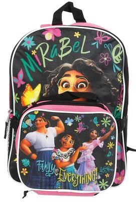 Disney Encanto Niña Mochila Escolar Fiambrera Bolsa Libro Set Niño Regalo Juguete Madrigal Foto 1 de 3