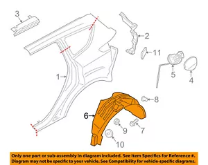 FORD OEM Escape Rear-Fender Liner Inner Splash Shield Guard Left CJ5Z78278B51A - Picture 1 of 2