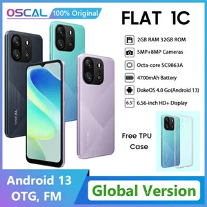 Global Version OSCAL FLAT 1C 4G Smartphone Android13 6.56'' HD Display Octa Core - Picture 1 of 15
