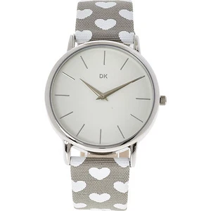 DYRBERG KERN STYLISH GREY HEART PATTERNED LADIES RARE ON TREND WATCH #4 - Picture 1 of 2