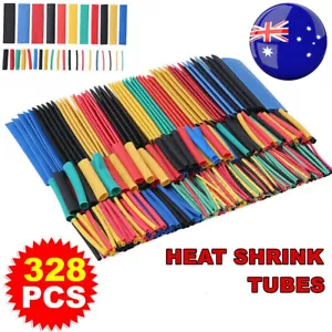 328pc Heat Shrink Tubing Tube Sleeve Kit Car Electrical Assorted Cable Wire Wrap - Picture 1 of 13
