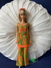 Mattel Barbie Vintage 1960s Blonde Twist n turn Barbie Wearing 2 Way Tiger