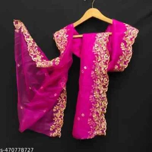 Mujer Bordada Trabajo Elegante Red Dupatta Envío Gratis - Imagen 1 de 1