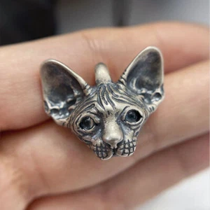 Colgante dije de plata esterlina Sphynx gato A2850 - Imagen 1 de 6