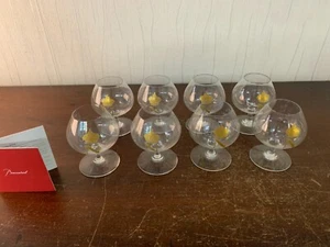 7 Gläser Cognac Napoleon Gold Aus Glas Baccarat H:8.5 CM (Stück Preis) - Bild 1 von 7