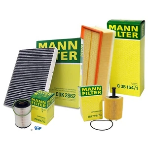 Mann Oil Air Carbon Cabin Fuel Filter Service Kit For VW Jetta TDI 1.9 BRM Turbo - Picture 1 of 1