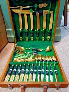 Vintage Bronze Cutlery Set Samran Thailand 1965 TPH? - Bild 1 von 6