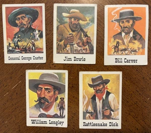 (5) Lote de tarjetas coleccionables Fleer Good Boys and Bad Boys 1966 de colección 9, 19, 24, 29, 45 - Imagen 1 de 2