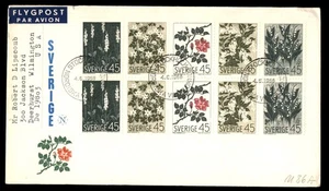 Mayfairstamps Sweden FDC 1968 Flowers Combo Stockholm First Day Cover aat_50753 - Picture 1 of 2