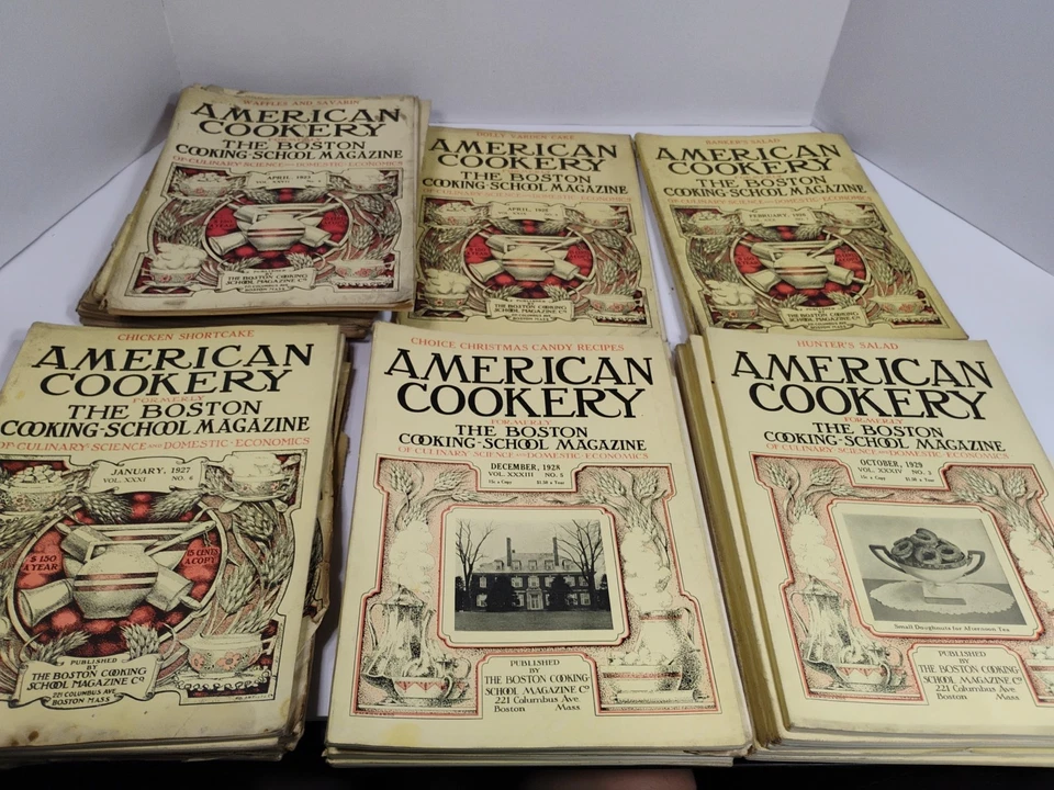 Antique American Cookery Magazine 20's Boston Cooking School Recipes Lot of 25 — 第 1/4 张图片