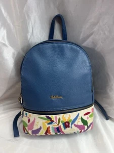 Tlali Mexico Embroidered Flowers LeatherMedium Backpack - Picture 1 of 13