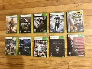 Xbox 360 Spielepaket (10 Spiele) Call Of Duty, Halo, Skyrim, GTA V, & Hitman Spiele - Bild 1 von 3