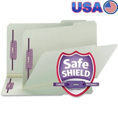 Fastener Folders Legal Size Document Organizer Heavy Duty 25 Pack SafeSHIELD New - Image 1 of 4