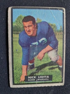 1951 Topps Magic Football Card # 61 Nick Liotta - Villanova Wildcats (VG) - Picture 1 of 3