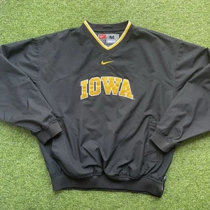 Chaqueta cortavientos negra vintage talla M para hombre Nike Iowa Hawkeyes Center Swoosh - Imagen 1 de 6