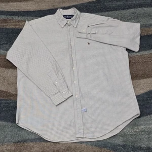 Ralph Lauren Mens XL Button Down Shirt 16-34 Check Plaid Long Sleeve Cotton  - Picture 1 of 7