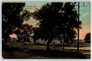 Antique Country Club Norfolk Nebraska Postcard Early 1900s Unposted - Picture 1 of 2