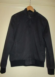 Ben Sherman Dark Blue Long/S Zip Up Bomber Jacket M - Picture 1 of 5