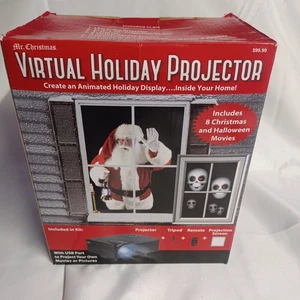 Proiettore Virtuale Vacanze Mr Christmas Animato Halloween/Natale Espositore - Foto 1 di 7