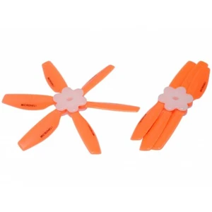 Hélice plegable de plástico Microheli de 6 palas 4045 CW/CCW con soporte (NARANJA) - Imagen 1 de 1