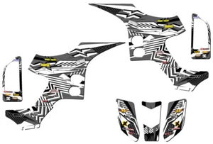 1993-2005 TRX 90 MAYHEM Black Senge Graphics Kit Compatible with Honda - Picture 1 of 7