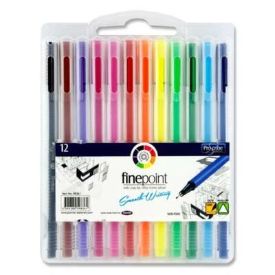 Box of 12 0.4mm Finepoint Triangular Felt Tip Pens by Pro:scribe - Image 1 of 2